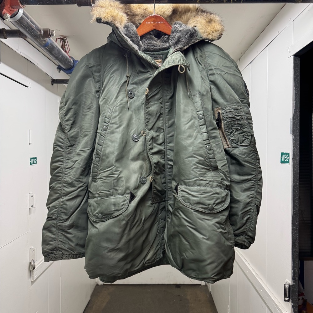 Vintage Air Force USAF 1511 Type N3B Military Fur Hood Parka